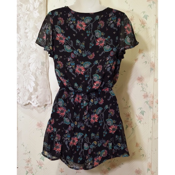 Xhilaration Black Floral Romper - Picture 2 of 4